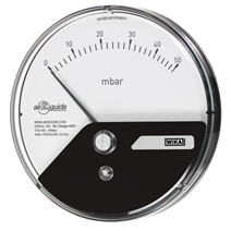 Differential pressure gauge specifically for clean rooms
